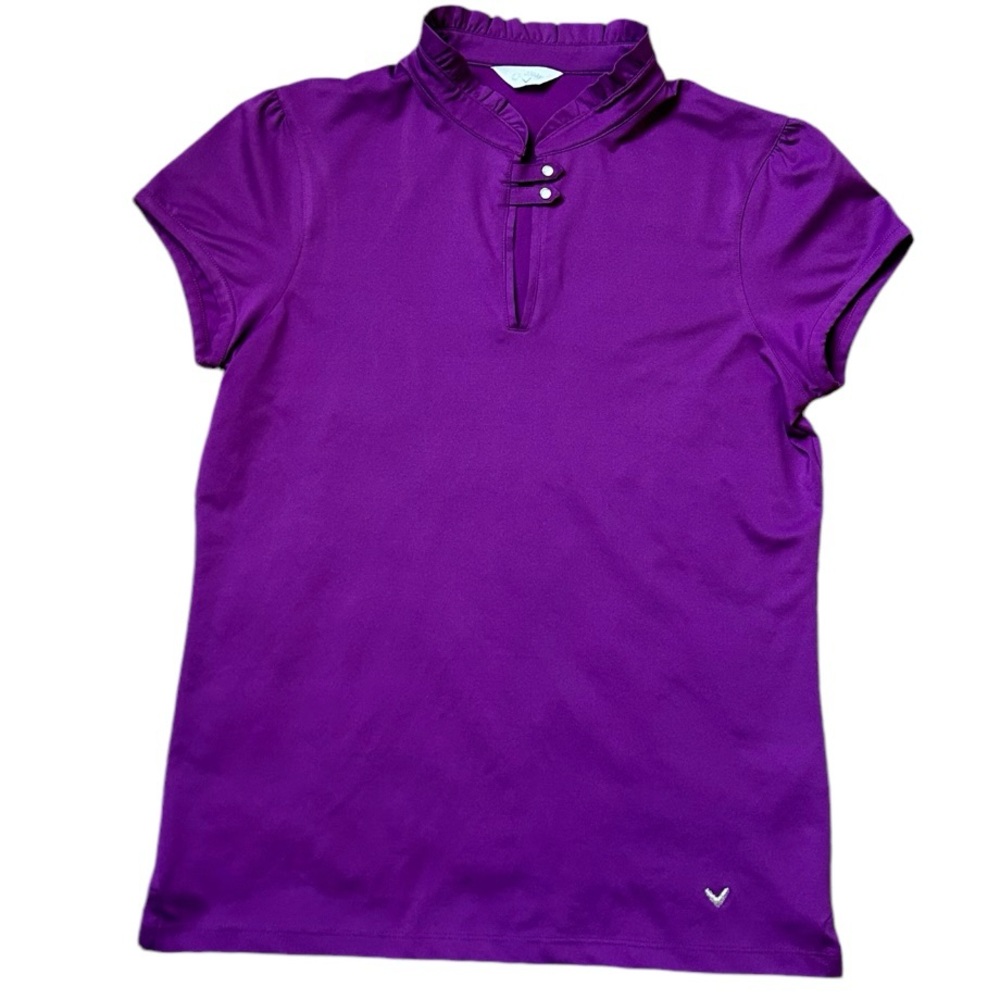 Women’s Callaway Purple Golf Short Sleeve Polo Size Medium